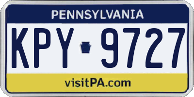 PA license plate KPY9727