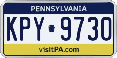 PA license plate KPY9730