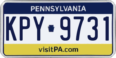PA license plate KPY9731