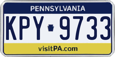 PA license plate KPY9733