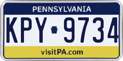 PA license plate KPY9734