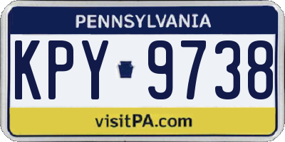 PA license plate KPY9738