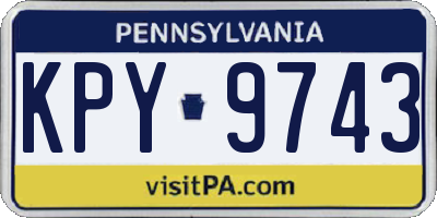 PA license plate KPY9743