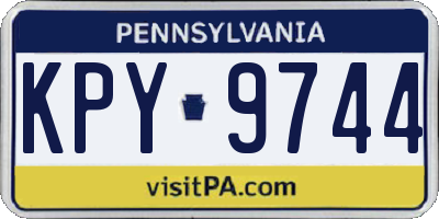PA license plate KPY9744