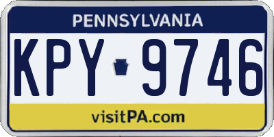 PA license plate KPY9746