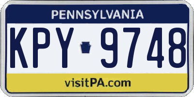PA license plate KPY9748
