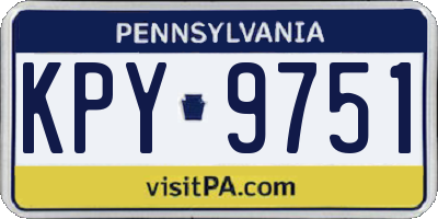 PA license plate KPY9751