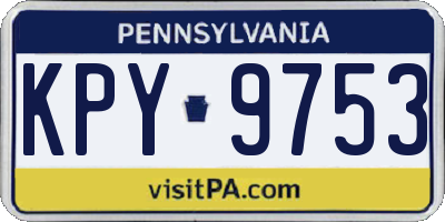 PA license plate KPY9753