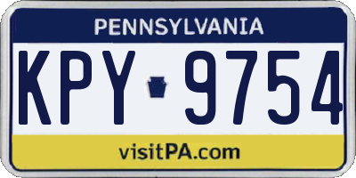PA license plate KPY9754