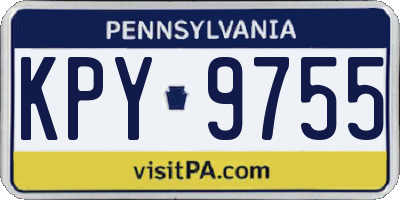 PA license plate KPY9755