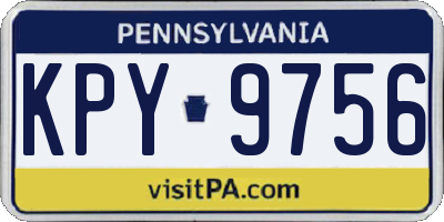 PA license plate KPY9756