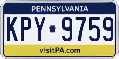 PA license plate KPY9759