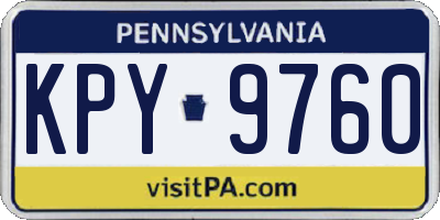 PA license plate KPY9760