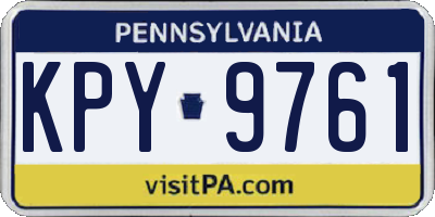 PA license plate KPY9761