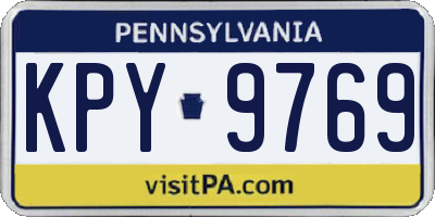 PA license plate KPY9769