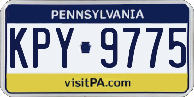 PA license plate KPY9775