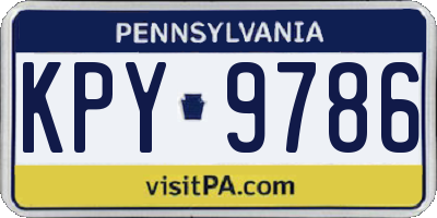 PA license plate KPY9786