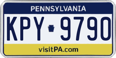 PA license plate KPY9790