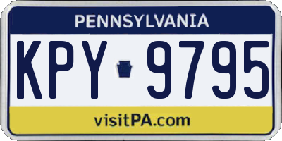 PA license plate KPY9795