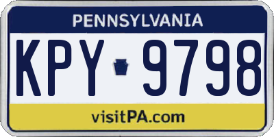 PA license plate KPY9798