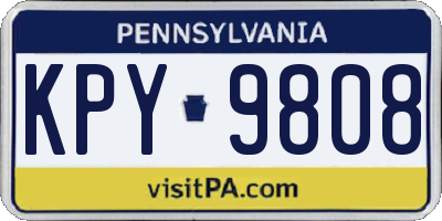 PA license plate KPY9808