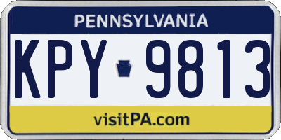 PA license plate KPY9813