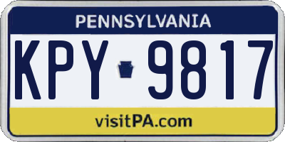 PA license plate KPY9817