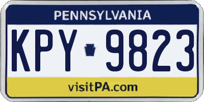 PA license plate KPY9823