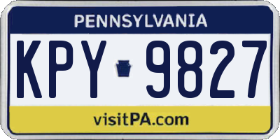 PA license plate KPY9827