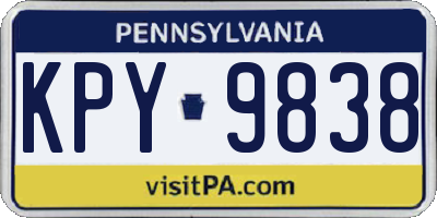 PA license plate KPY9838
