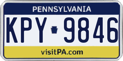PA license plate KPY9846