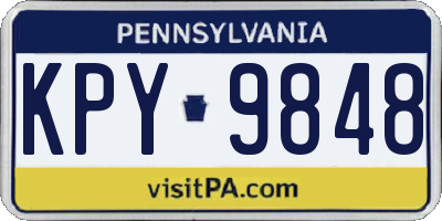 PA license plate KPY9848