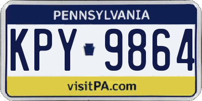 PA license plate KPY9864