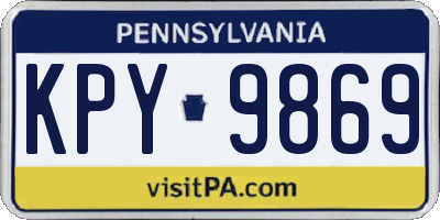 PA license plate KPY9869
