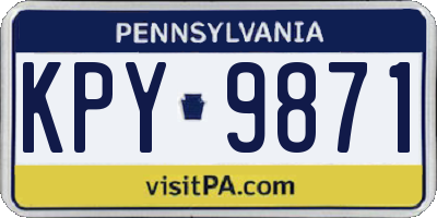 PA license plate KPY9871