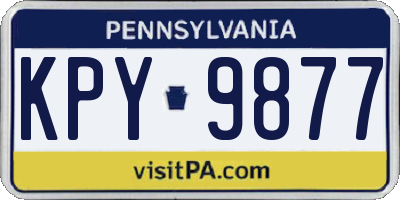 PA license plate KPY9877
