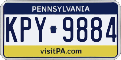 PA license plate KPY9884