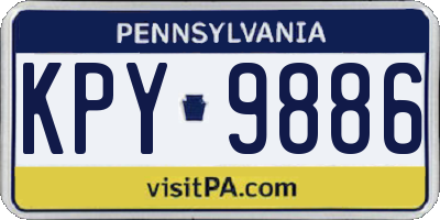 PA license plate KPY9886