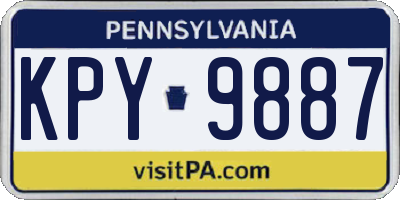PA license plate KPY9887