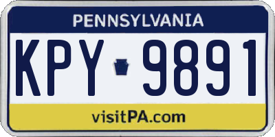 PA license plate KPY9891