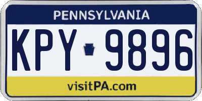 PA license plate KPY9896