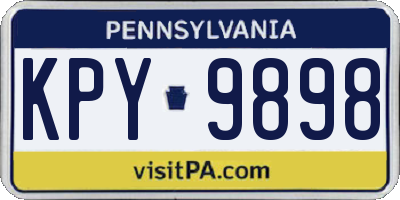 PA license plate KPY9898