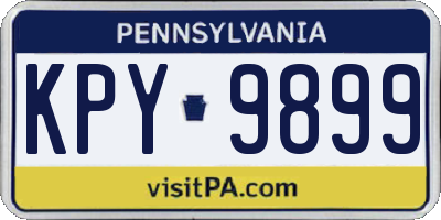 PA license plate KPY9899