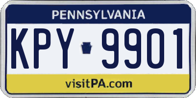 PA license plate KPY9901