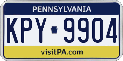 PA license plate KPY9904