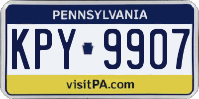 PA license plate KPY9907