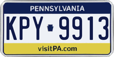 PA license plate KPY9913