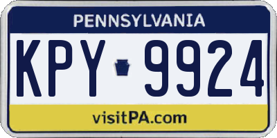 PA license plate KPY9924