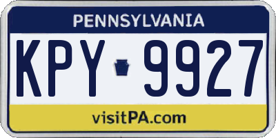 PA license plate KPY9927