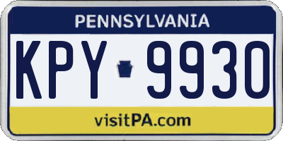 PA license plate KPY9930